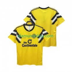 Camisola Borussia Dortmund DFB-POKAL 1989 Retro Homem Equipamento Primeiro Manga Curta